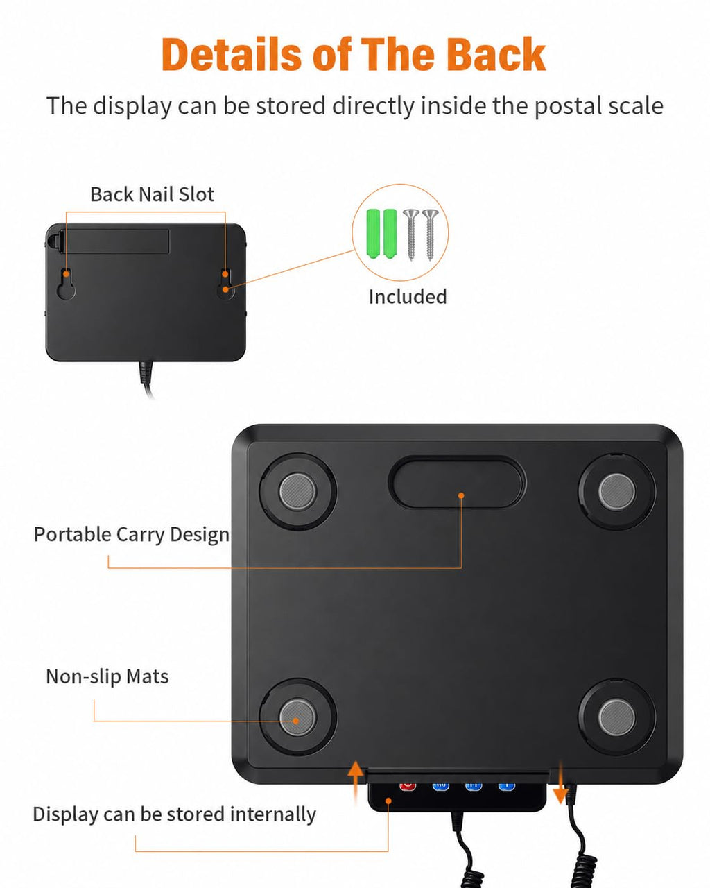 Shipping Scale, 0.5oz-440lb Digital Postal Scale for Packages | High Accuracy for Packages, Mail, Luggage, Pet, Food