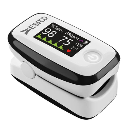 Pulse Oximeter with 20 Memory, Oxygen Monitor Fingertip 4 Color TFT Display(SPO2), Alarm & Brightness Adjustable