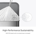 Code K 100 Count Custom Fit Liners, Drawstring Kitchen Trash Bags, One-by-One Mess-Free Dispense, Extra Thick &