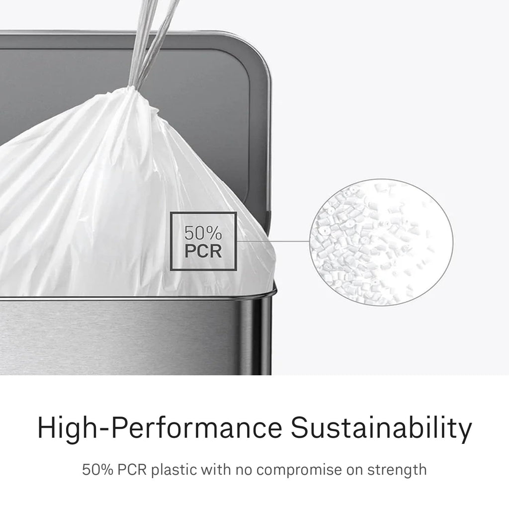 Code P 100 Count Custom Fit Liners, Drawstring Kitchen Trash Bags, One-by-One Mess-Free Dispense, Extra Thick &