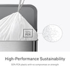 Code P 100 Count Custom Fit Liners, Drawstring Kitchen Trash Bags, One-by-One Mess-Free Dispense, Extra Thick &