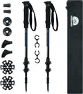 Trekking Poles Collapsible Hiking Poles, Lightweight Aluminum Hiking Sticks | Quick-Lock, Anti-Shock, Adjustable