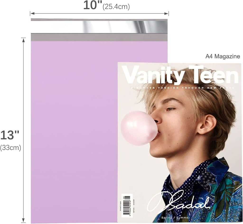 Poly Mailers 10x13 Inch 50 Pcs,Shipping Bags for Clothing Purple | Waterproof Strong Adhesive Shipping Envelopes for