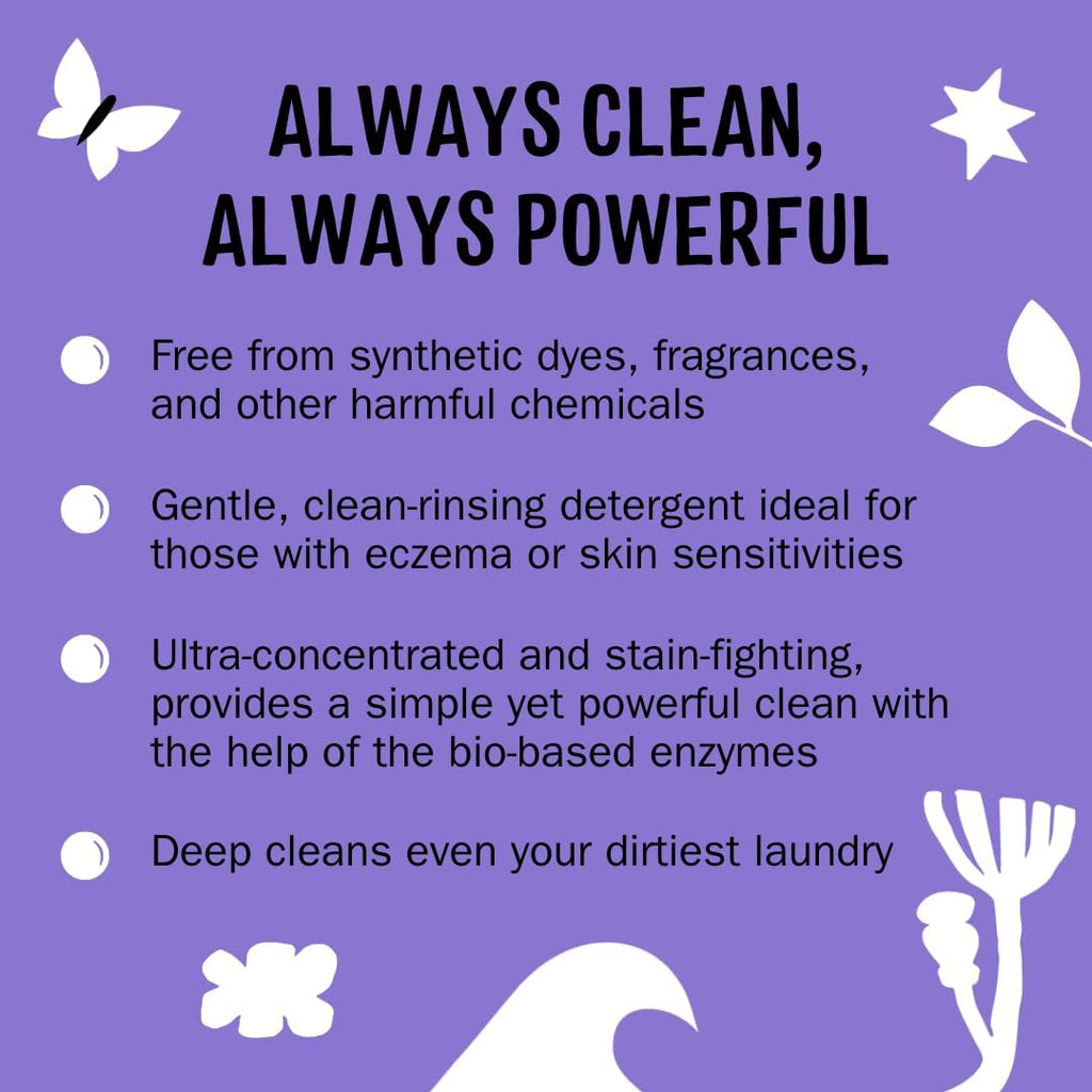 Liquid Laundry Detergent | Clean Laundry Detergent Soap for Sensitive Skin | 2x Concentrated, High Efficiency (HE)