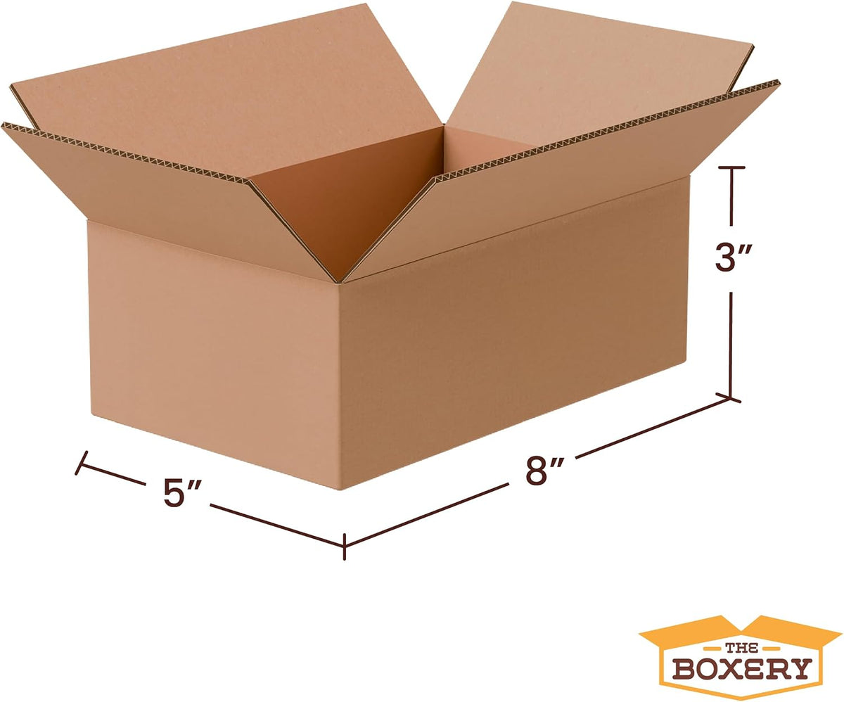 8"x5"x3" Corrugated Cardboard Boxes 100-Pack