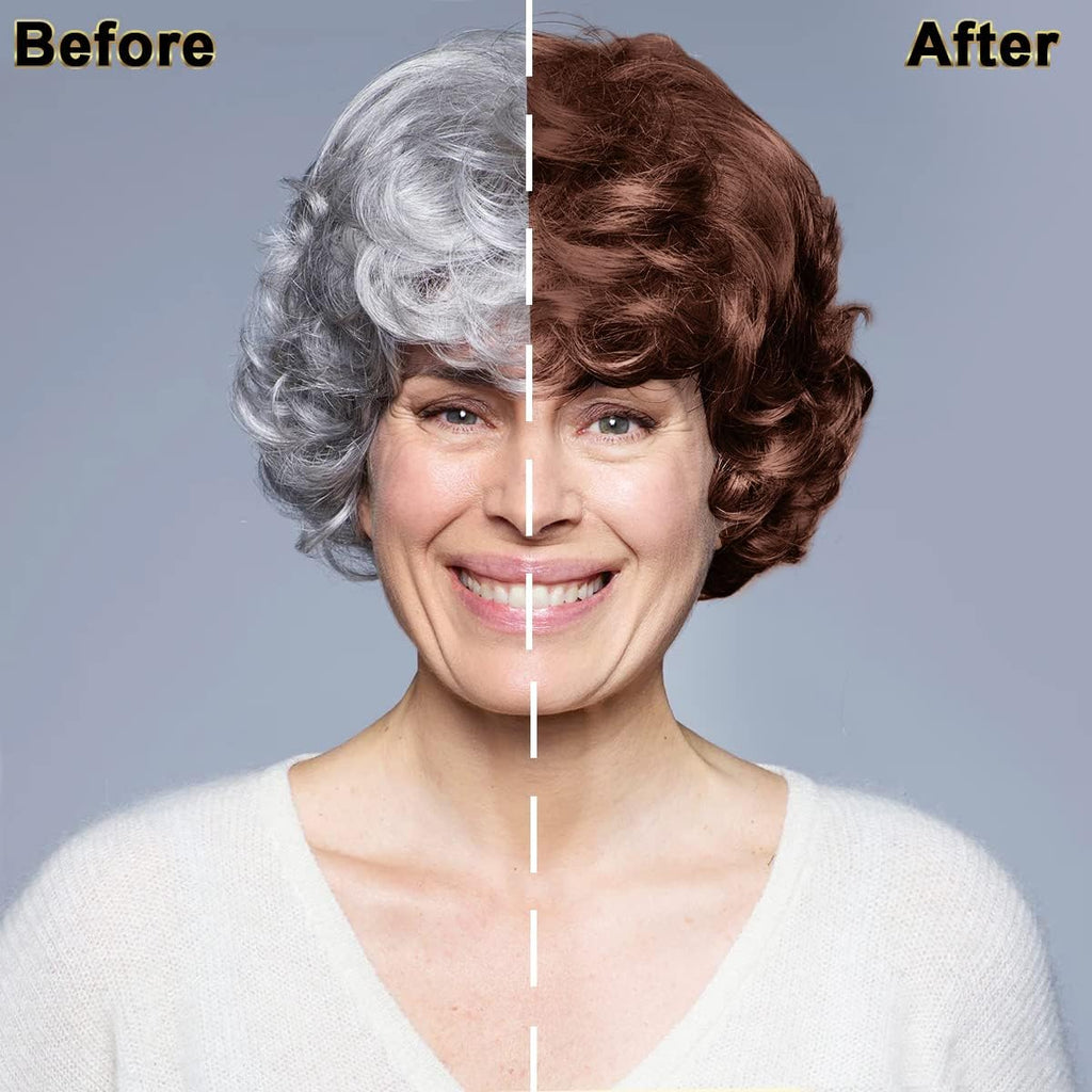 Dark Brown Hair Dye Shampoo 3 in 1 for Gray Hair