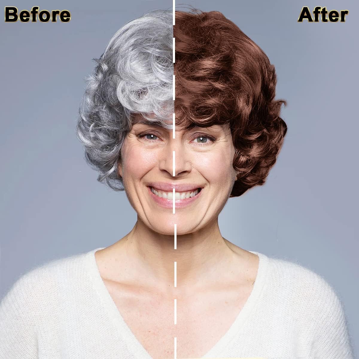 Dark Brown Hair Dye Shampoo 3 in 1 for Gray Hair