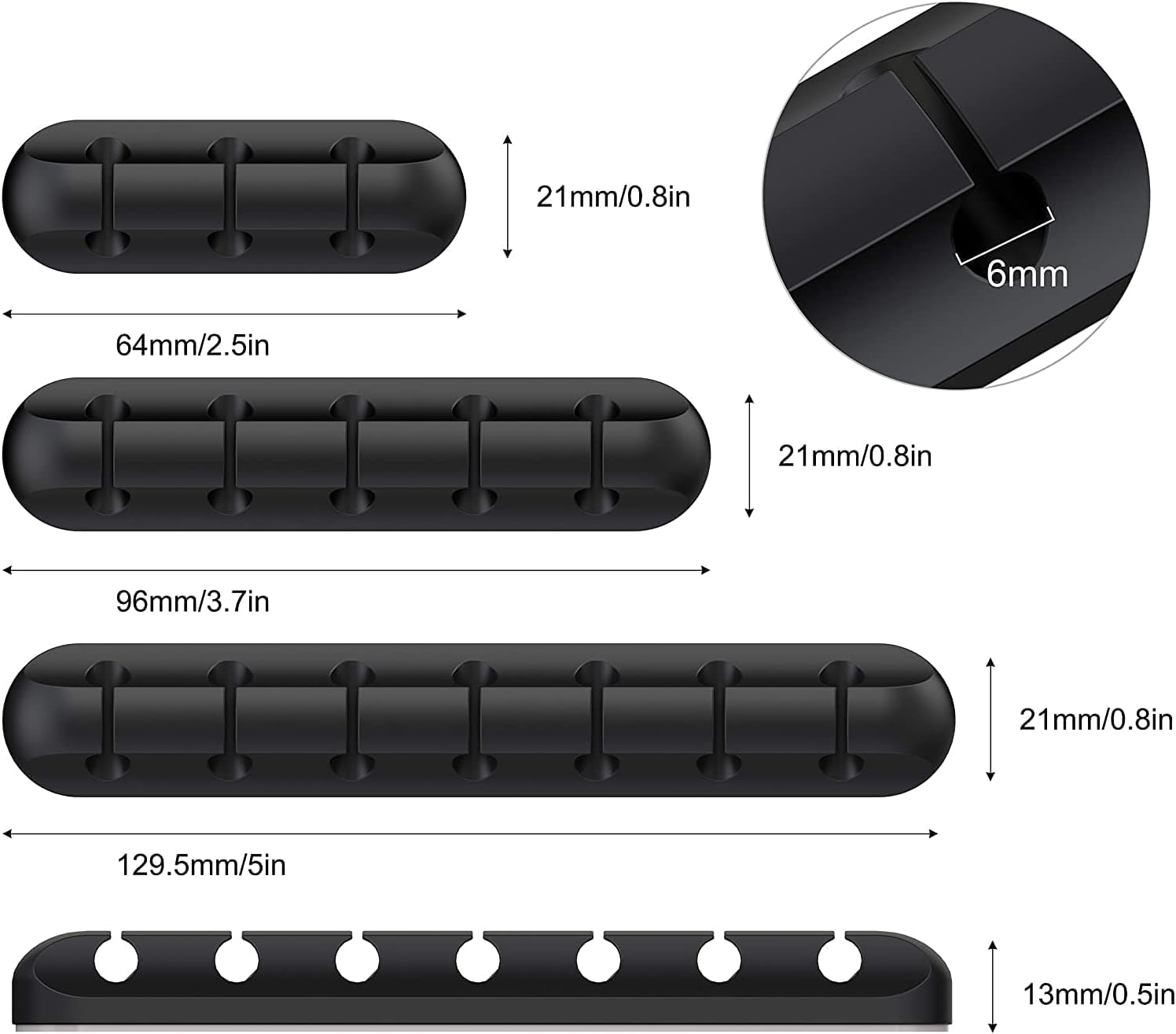 Cable Holder Clips, 3-Pack Cable Management Cord Organizer Clips Silicone Self Adhesive for Desktop USB Charging