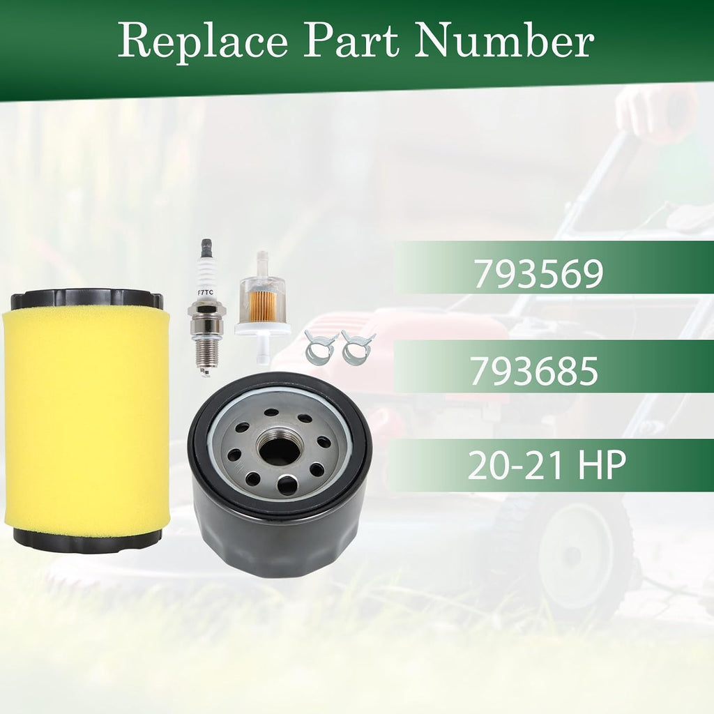 793569 793685 Air Filter Tune Up Service Kit Replacement for Briggs Stratton Intake 20-21 HP