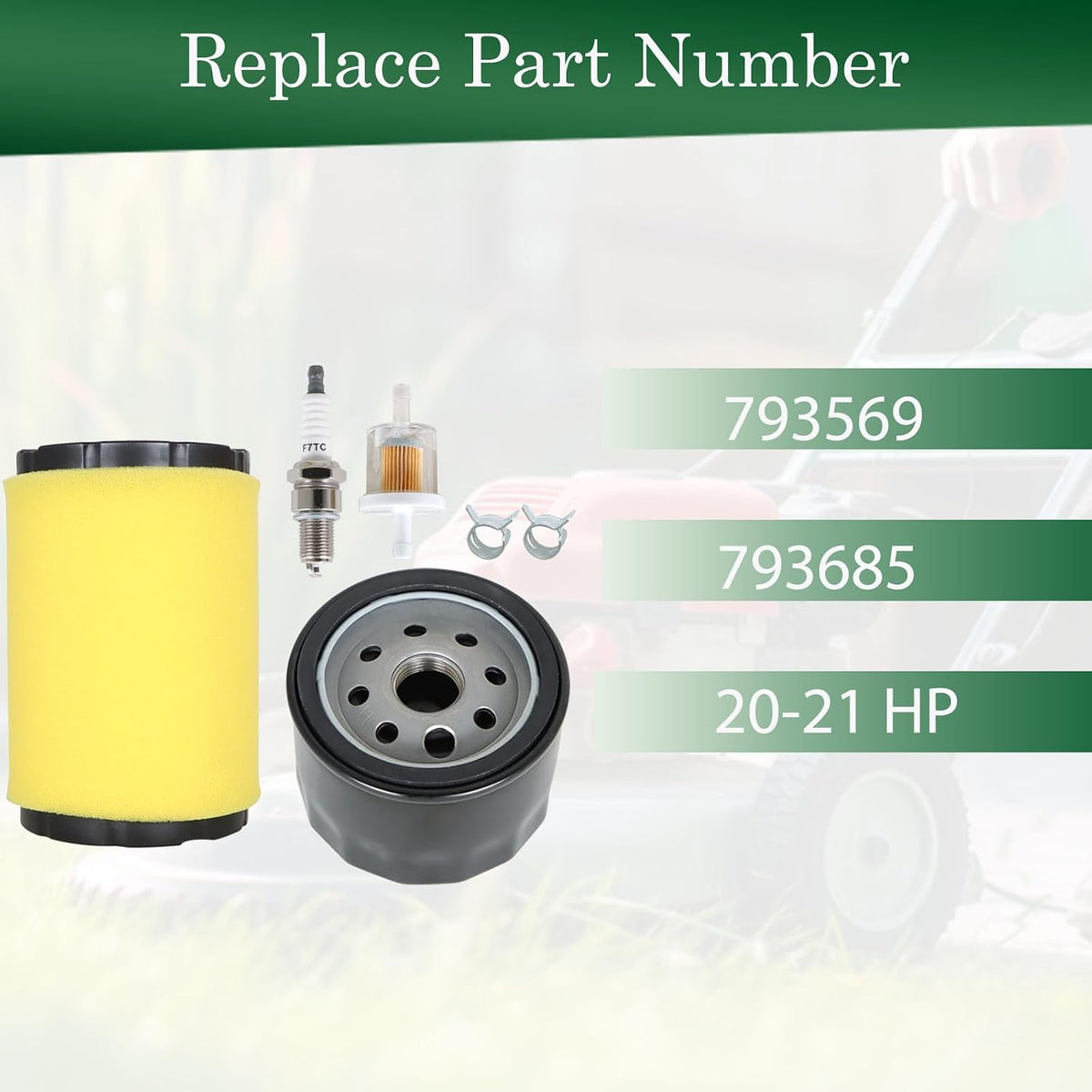 793569 793685 Air Filter Tune Up Service Kit Replacement for Briggs Stratton Intake 20-21 HP