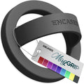 Magnetic Phone Grip Holder Thin Silicone Finger Loop Ring, Compatible with Magsafe (Black)