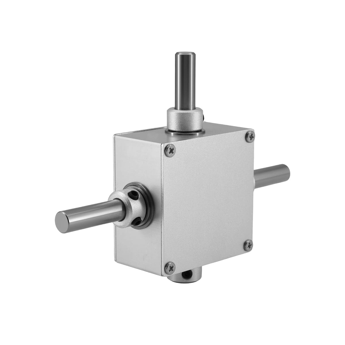 90 Degree Right Angle Bevel Gearbox 1:1 Forward Reverse Double Output Shaft