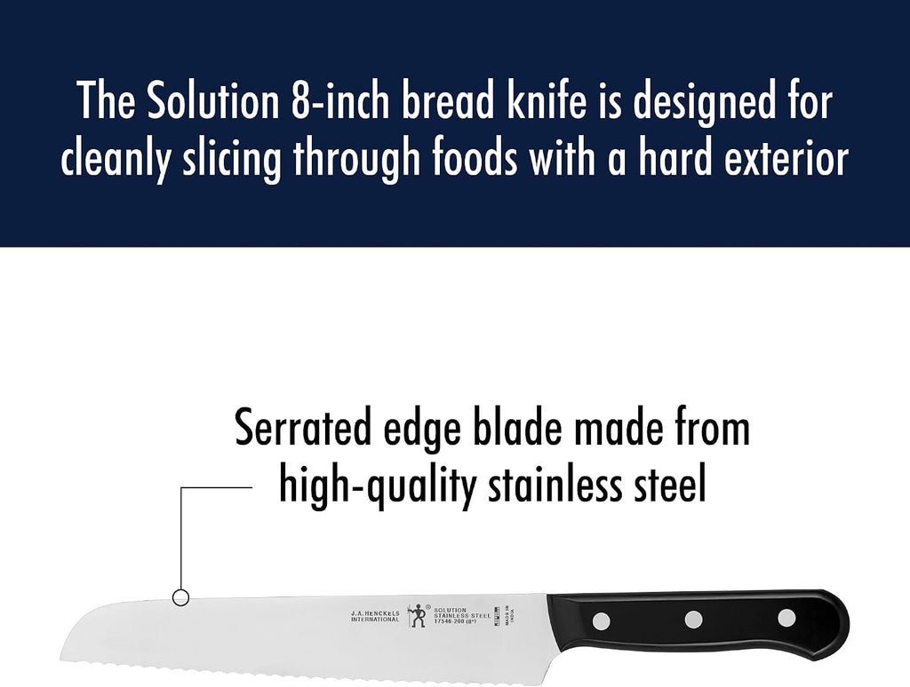 Solution 8-Inch Bread Knife Razor-Sharp, German Engineered