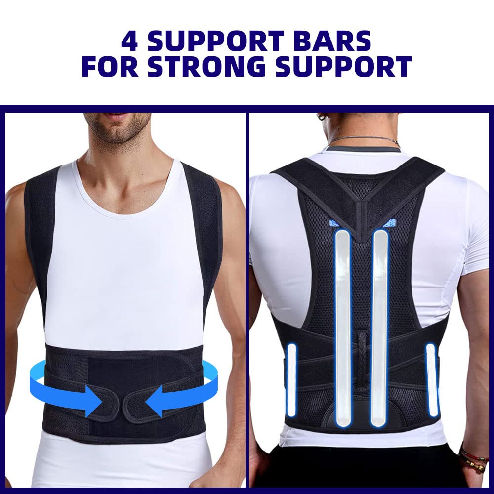 Upgraded Posture Corrector Back Brace for Men and Women, New Version Lumbar Support for Posture Improving and Pain