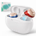 Rechargeable OTC In-Ear Hearing Aids for Seniors, ivory white