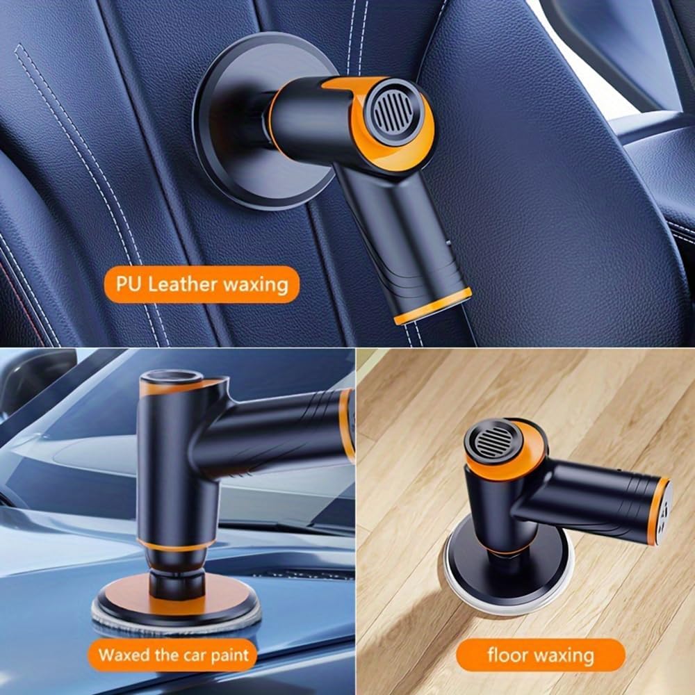 Cordless Electric Sander, Buffer Polisher with 2x2000mAh, Variable Speed 1700—2500 RPM, Car Polisher and Buffers for