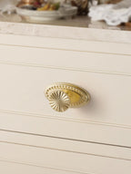 5 Pack Brushed Gold Cabinet Knobs with Base Brass Flat Drawer Pulls Kitchen Cupboard Bathroom Dresser Cabinet