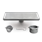 12" Linear Shower Drain, Brushed 304 SS Bathroom Linear Drain,cUPC