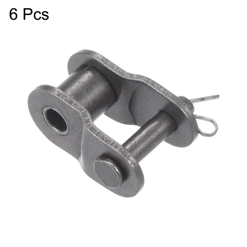 uxcell 6Pcs #40 Chain Offset Half Link Roller, 1/2" Pitch Carbon Steel, Standard Chain End Connector Split Links for 08A Chain