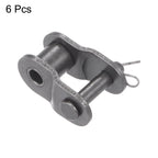 uxcell 6Pcs #40 Chain Offset Half Link Roller, 1/2" Pitch Carbon Steel, Standard Chain End Connector Split Links for 08A Chain
