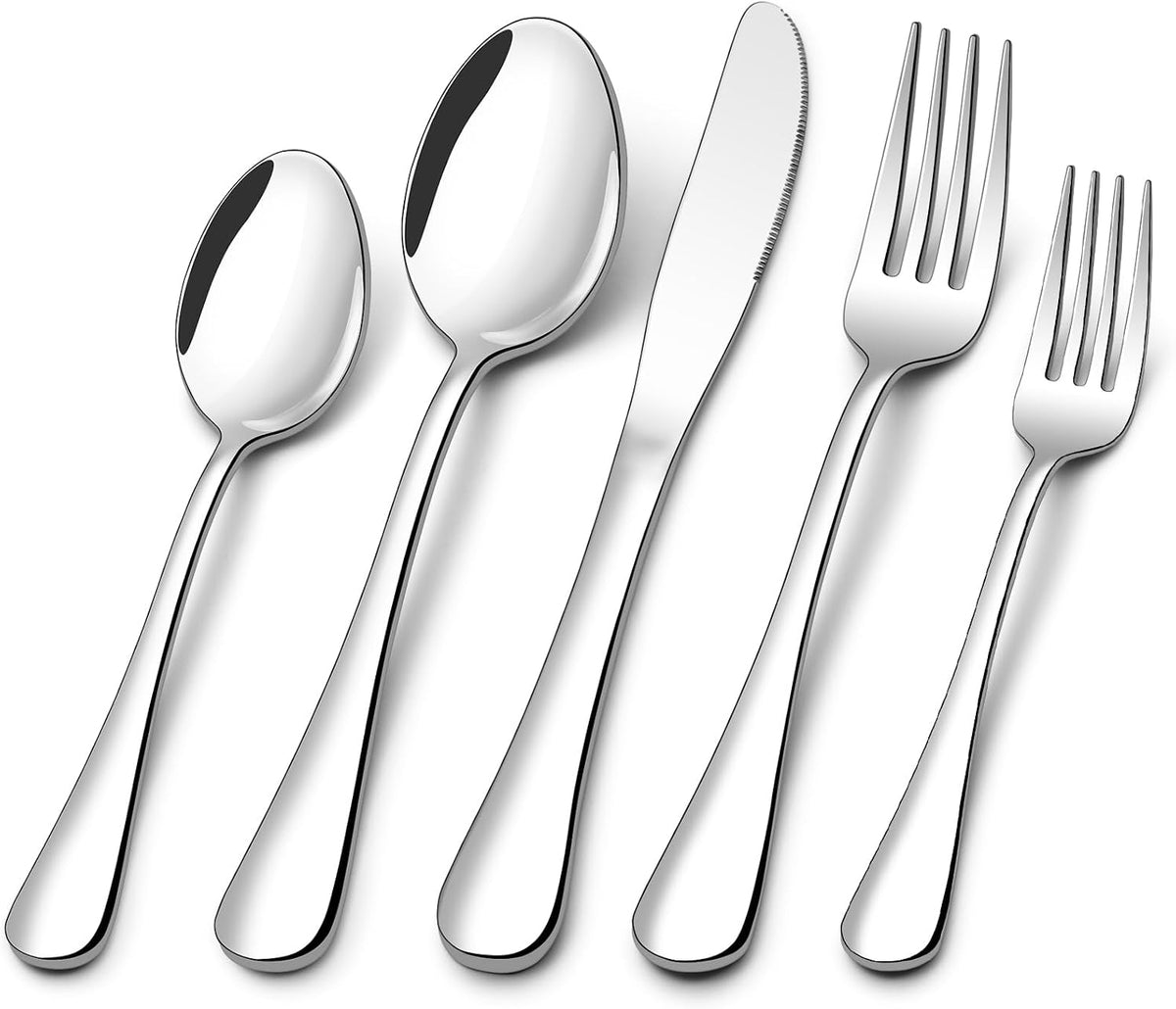 Silverware Set for 12, Stainless Steel 60 Piece Flatware Set