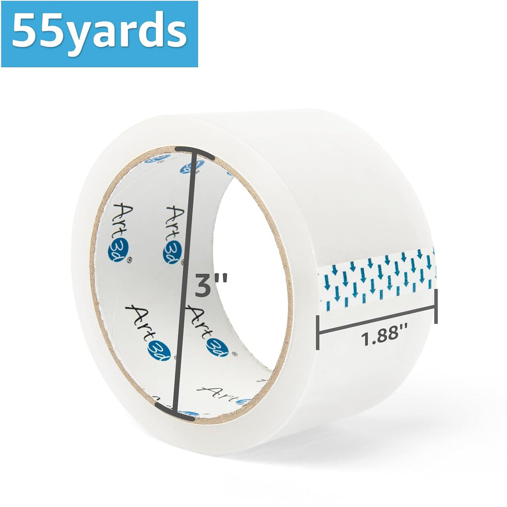 36 Rolls Clear Packing Tape, 1.88" x 55yds, Heavy Duty