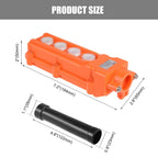 4 Ways Hoist Crane Push Button Switch Rainproof COB-62, 250V, 5 Amp, 500V, 2 Amp, Orange Hoist Pendant Switch with Rubber Cable Barrel