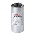 SUNLEE AC Capacitor 45/5 uF 370V / 440V CBB65 Dual Run Round - 45/5 MFD Run Capacitor for HVAC, Air Conditioner Condenser - UL Recognized & 5 Year Warranty
