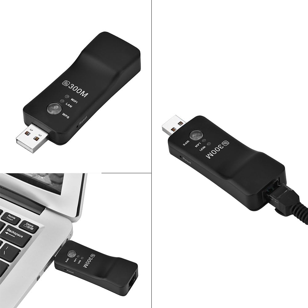 Mini WiFi Range Extender, 300M High Speed USB Wireless Repeater WiFi Booster Signal Amplifier for Smart TV, Laptop