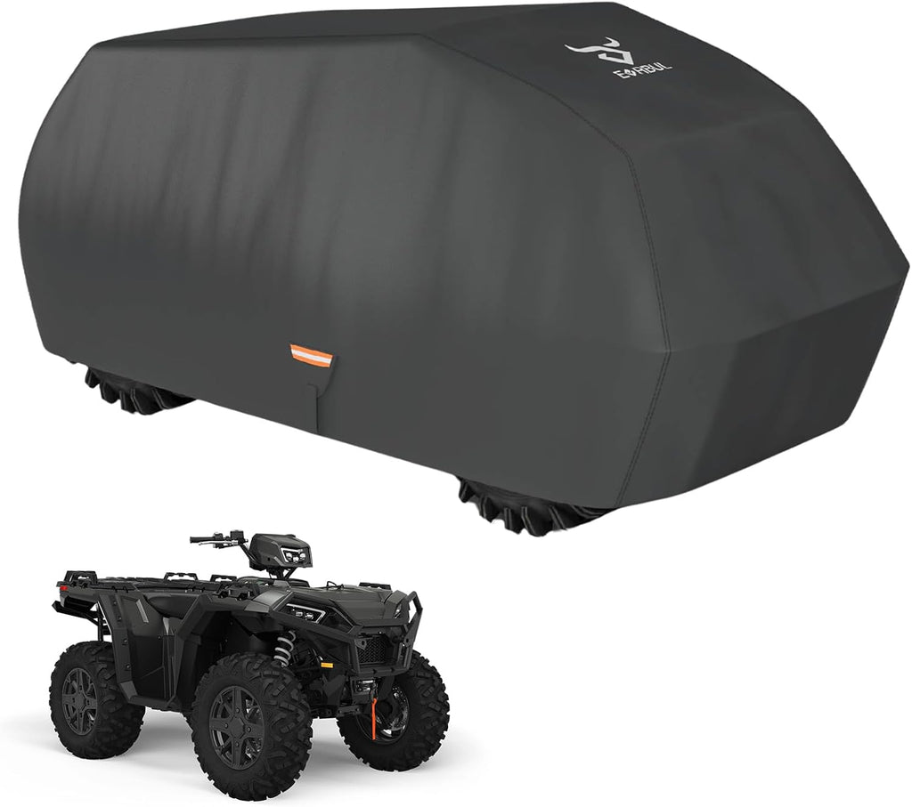 Waterproof ATV Cover 4 Wheeler Quad Cover, 96.5″L×50″W×46″H | Heavy Duty Outdoor ATV Cover for Can-Am Polaris Suzuki