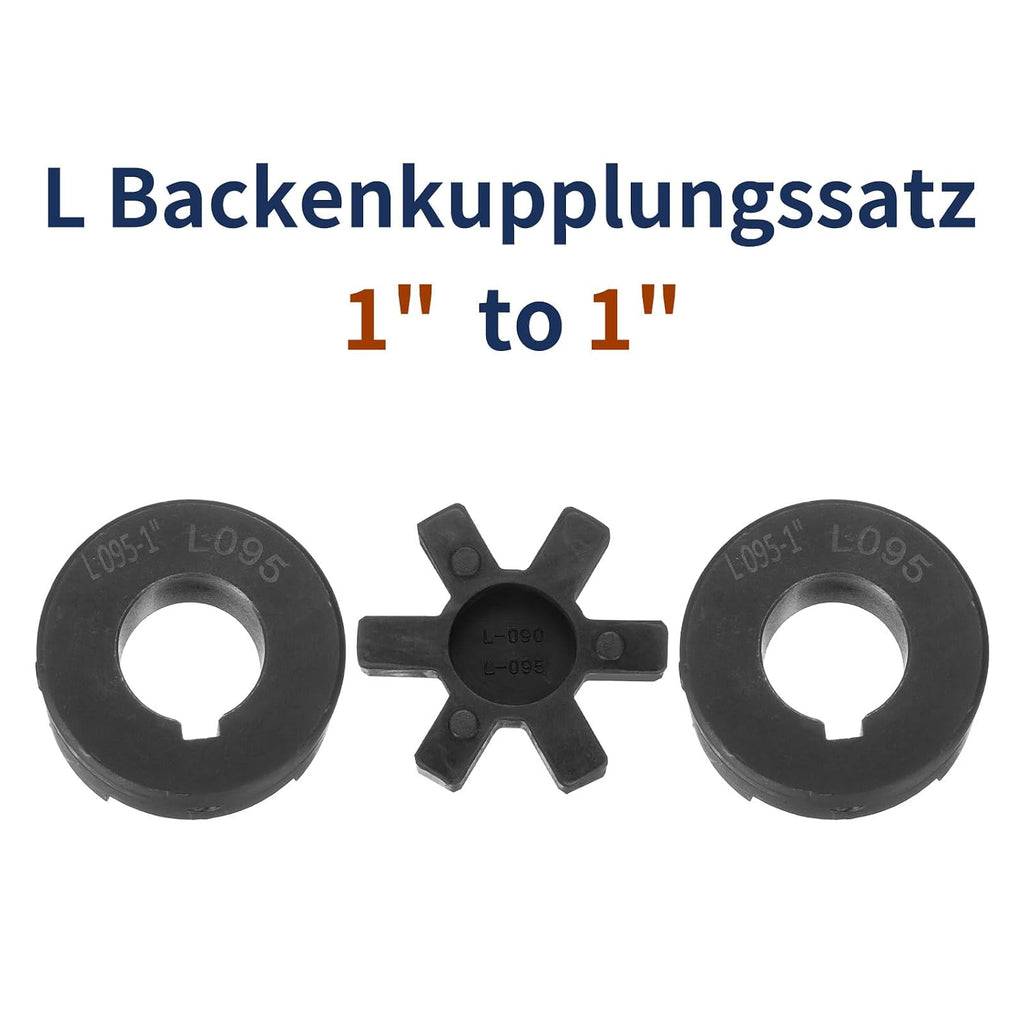 uxcell 1" L095 Flexible 3-Piece L-Jaw Coupling Coupler Set