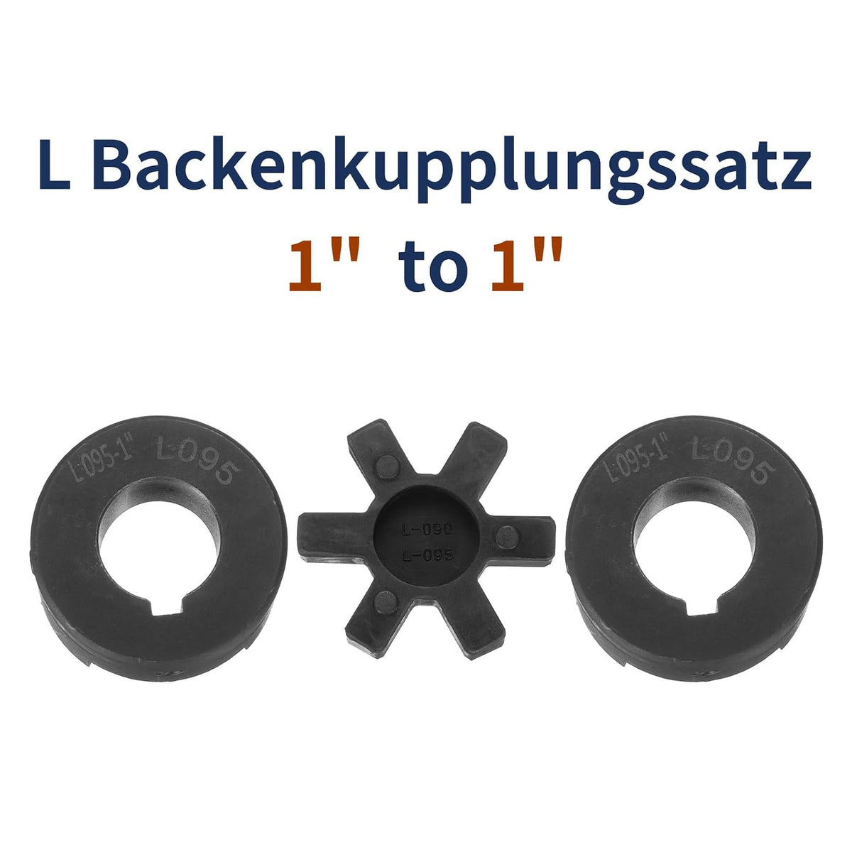 uxcell 1" L095 Flexible 3-Piece L-Jaw Coupling Coupler Set