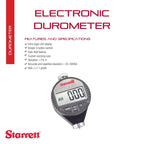 Starrett Digital Durometer, Shore A Scale - 0-100 HSA