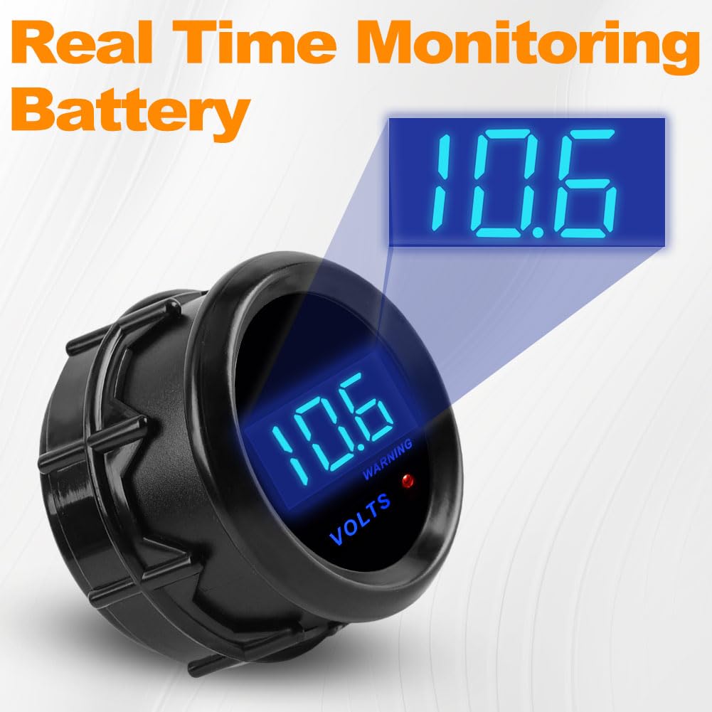 2inch 52mm DC12V Voltmeter Digital Volt Gauge 8V-18V