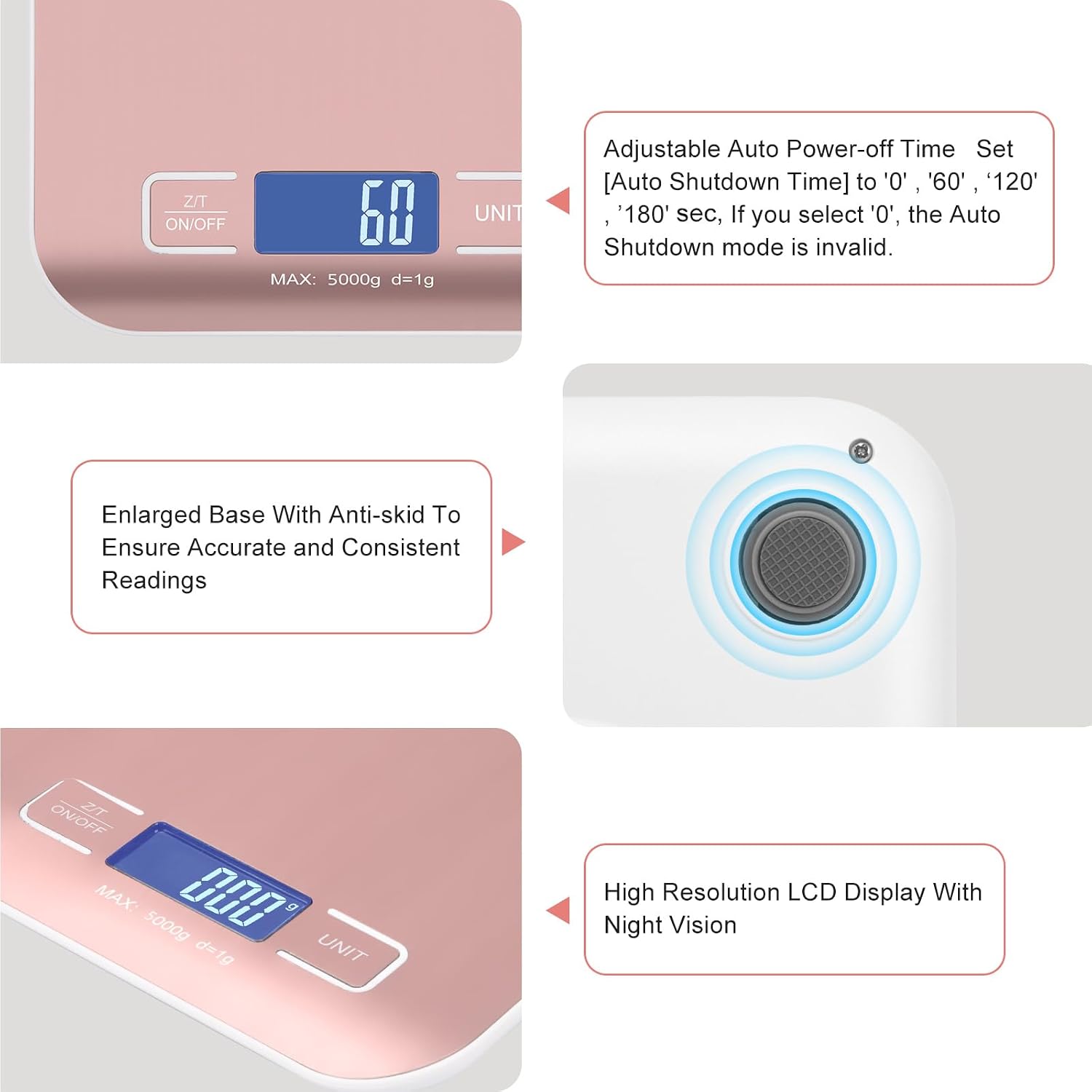 Digital Shipping Scale,Stainless Steel Panel, Accurate Portable Postal Scale for Packages, Small Business,Kitchen