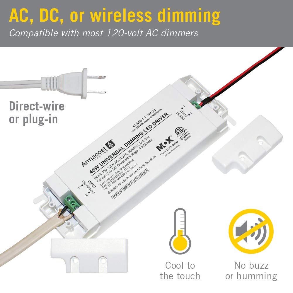 45-Watt Universal Dimmable 24V DC LED Driver TRIAC 860450