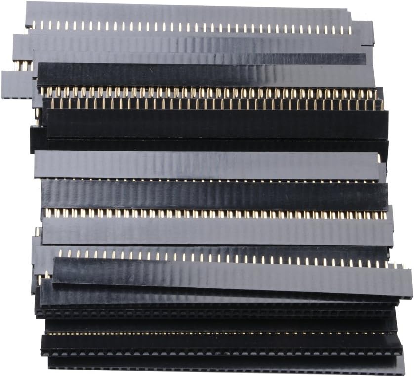 60Pcs 40 Pin 2.54mm Single Row Straight Female PCB Header Connector Strip for Arduino Shield