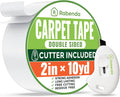 Double Sided Carpet Tape for Area Rugs, Includes Anti Stick Cutter