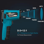 Infrared Thermometer Gun, -58°F to 1472°F(-50~800°C), Sky Blue