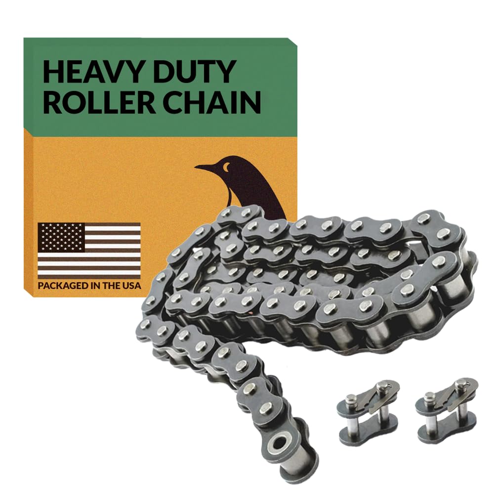 PGN #80 Heavy Duty Roller Chain - 10 Feet + 2 Free Connecting Links - #80H - 119 Links
