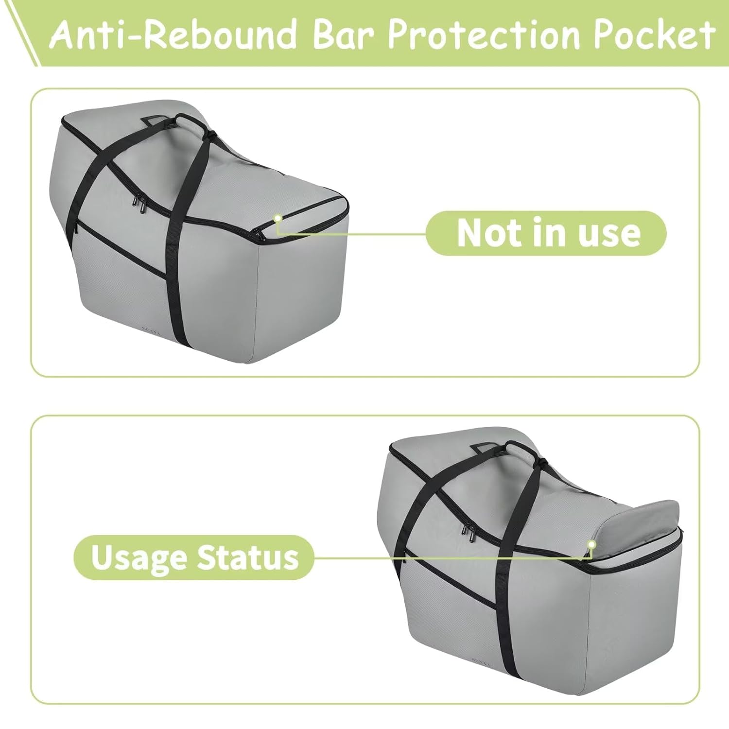 Infant Car Seat Travel Bag - Fits Infant Car Seats with Anti-Rebound Bar Base, Car Seat Airplane Bag for