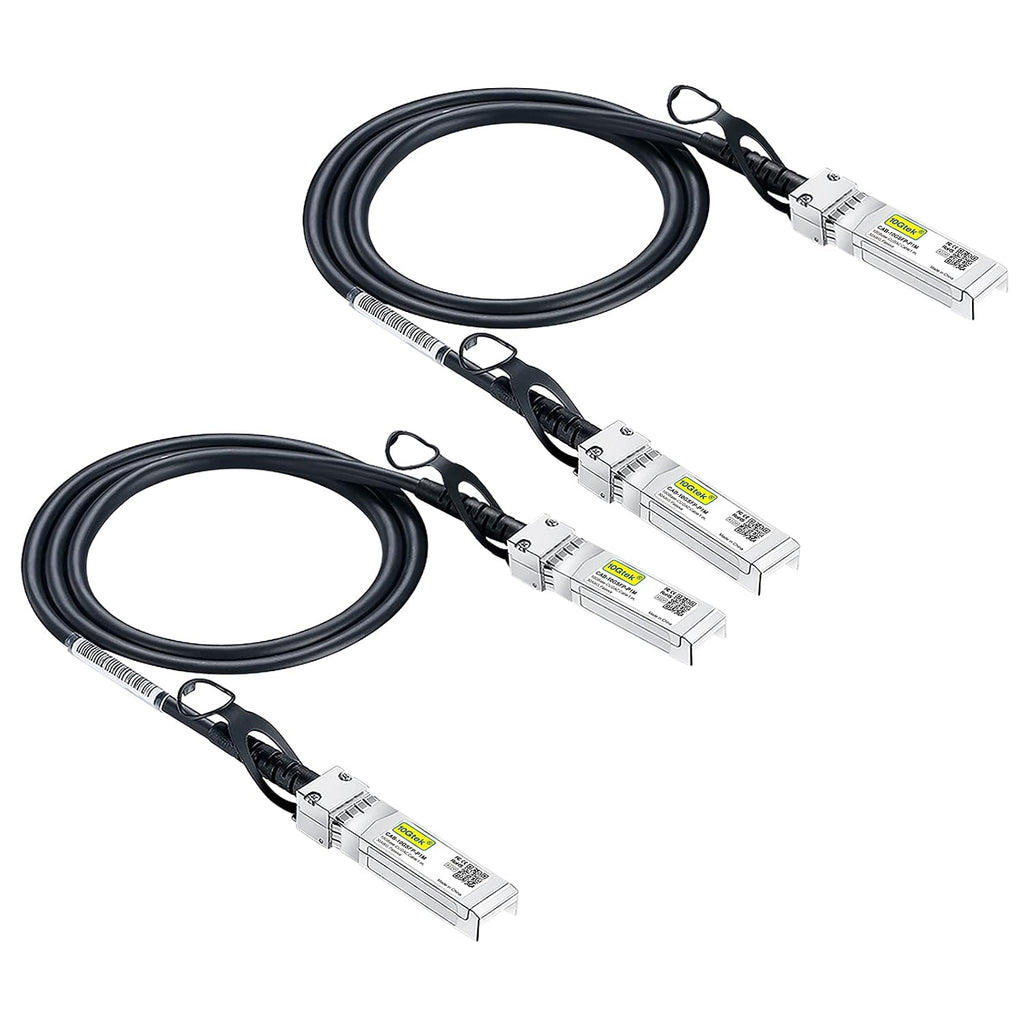10Gtek 10G SFP+ DAC Twinax Cable for Cisco SFP-H10GB-CU1M, 1m/3.3ft, 2-Pack