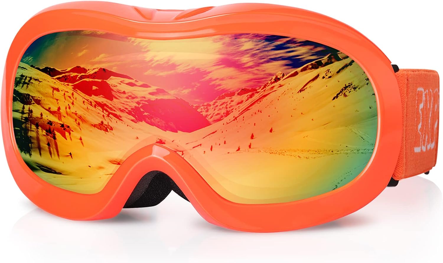 Kids Ski Goggles, Anti-Fog Child Snowboard Goggles Over Glasses Snow Goggles for Boys Girls Toddler Age 3-14
