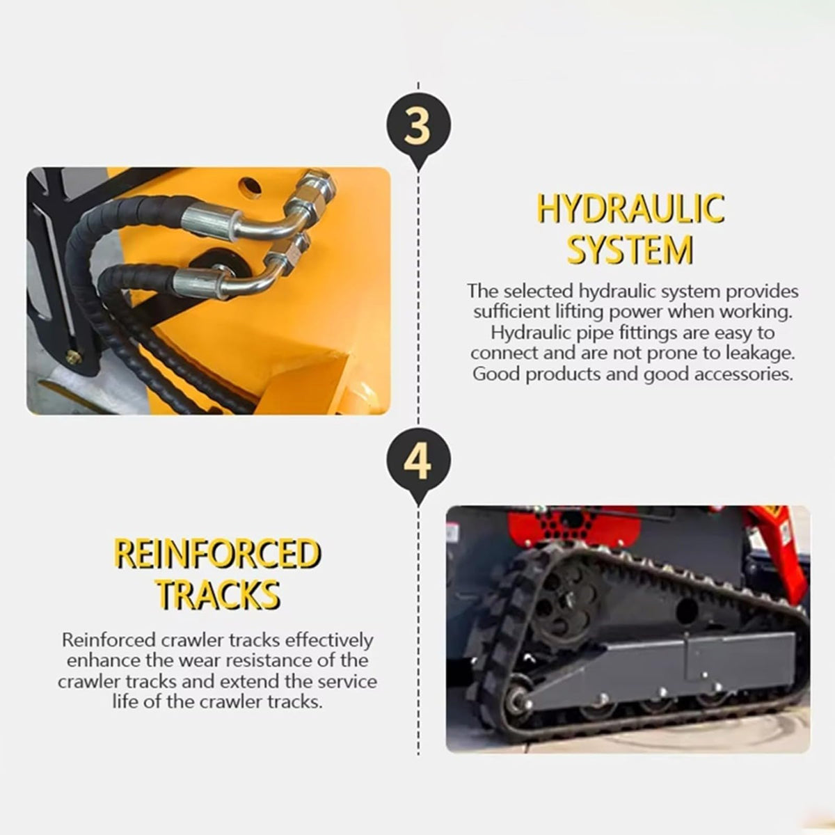 Compact Mini Skid Steer Loader Track Loader Front End Loader with Dual Hydraulic Pump Technology for Digging Grading