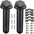 2 Pack Kayak Deck Flush Mount Fishing Rod Holders and Cap Cover for Boat, Canoe and Tackle Accessory Tool
