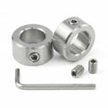 RPS-IND 2PACK 304 Stainless Steel Shaft Collars 20mm Bore with Screws for 3D Printer