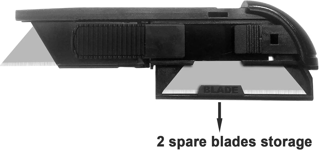 Auto-retractable Safety Box Cutter, Aluminum Alloy Utility Knife Self-retracting, 2-Pack