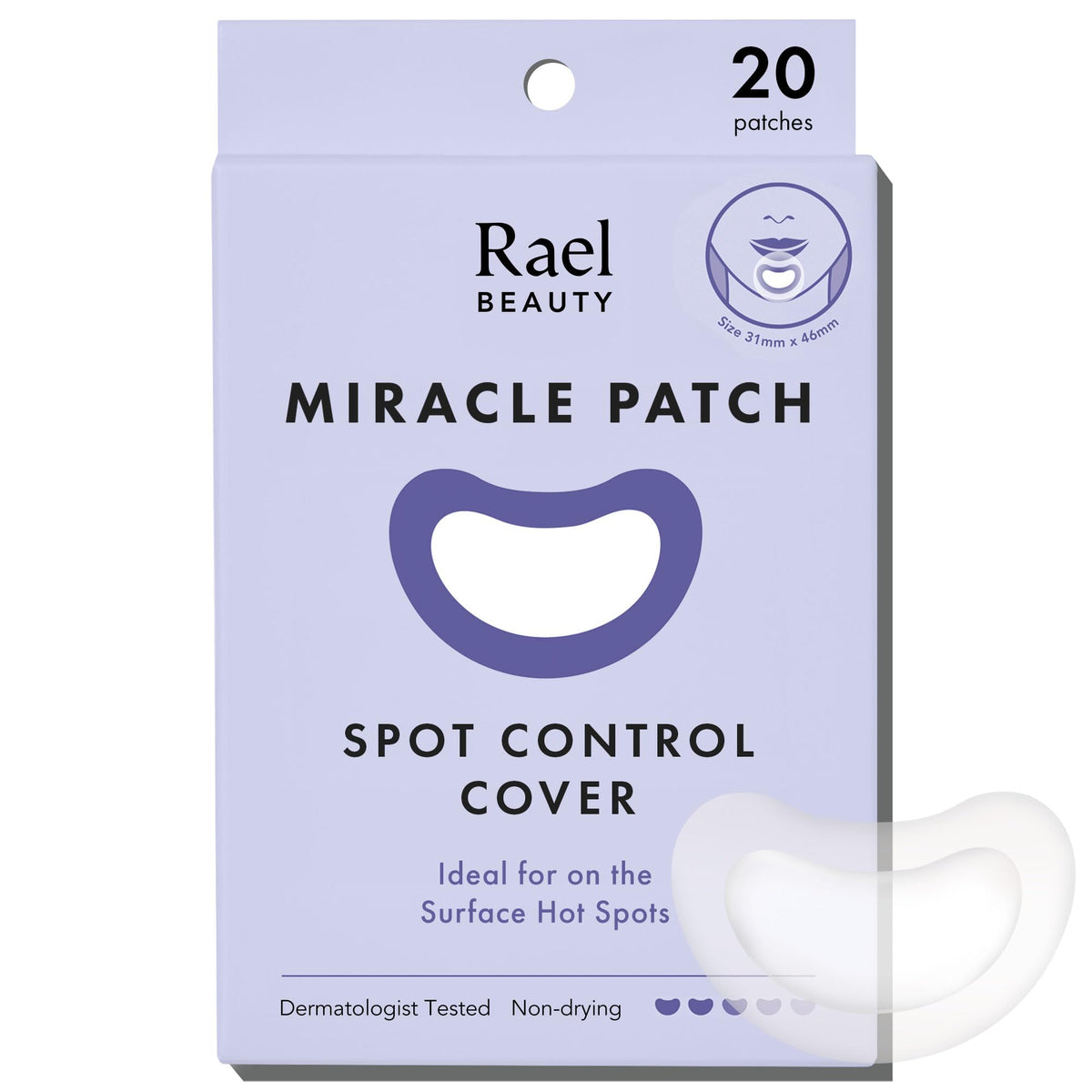 Miracle Spot Control Cover Hydrocolloid Strips Pimple Patches (20 Ct)