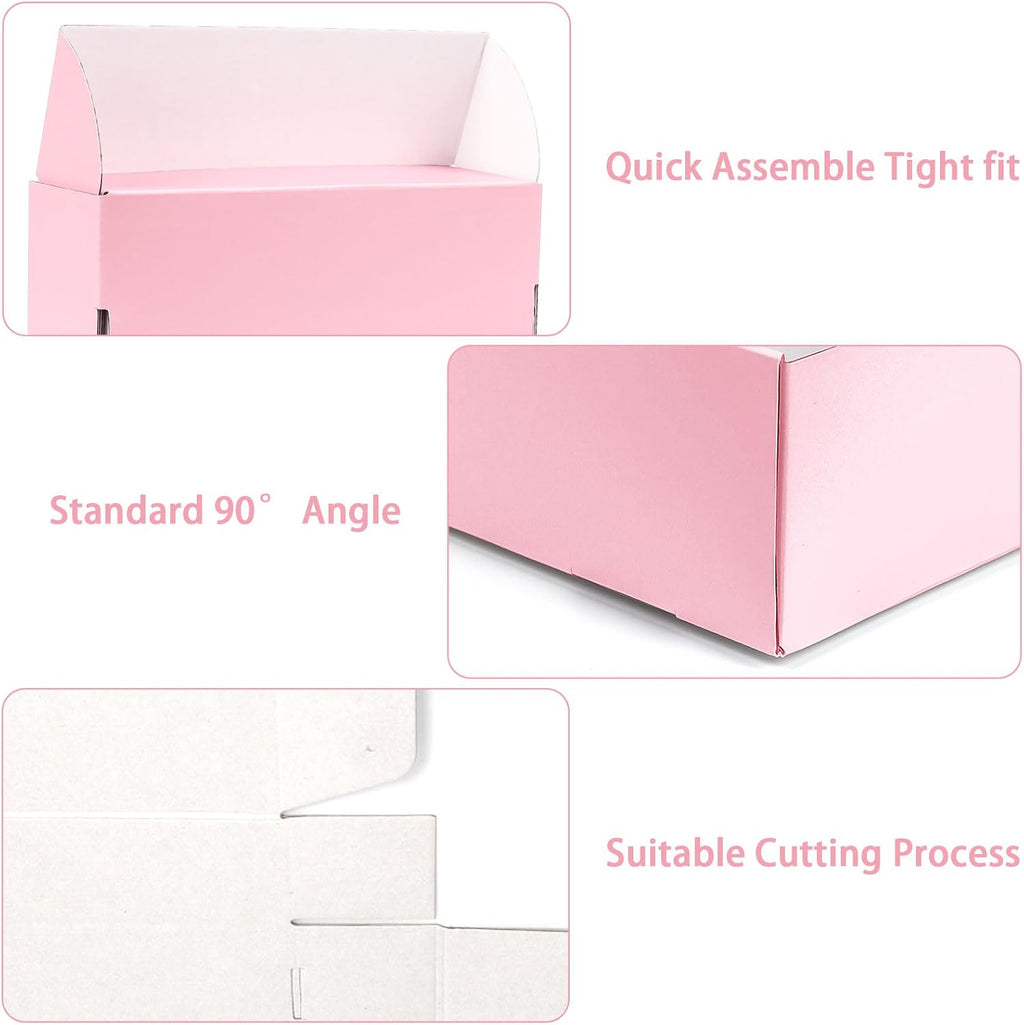 9x6x2 Pink Shipping Boxes, 45 Pack Corrugated Cardboard Mailer Boxes for Packaging Small Business Mailing Gift