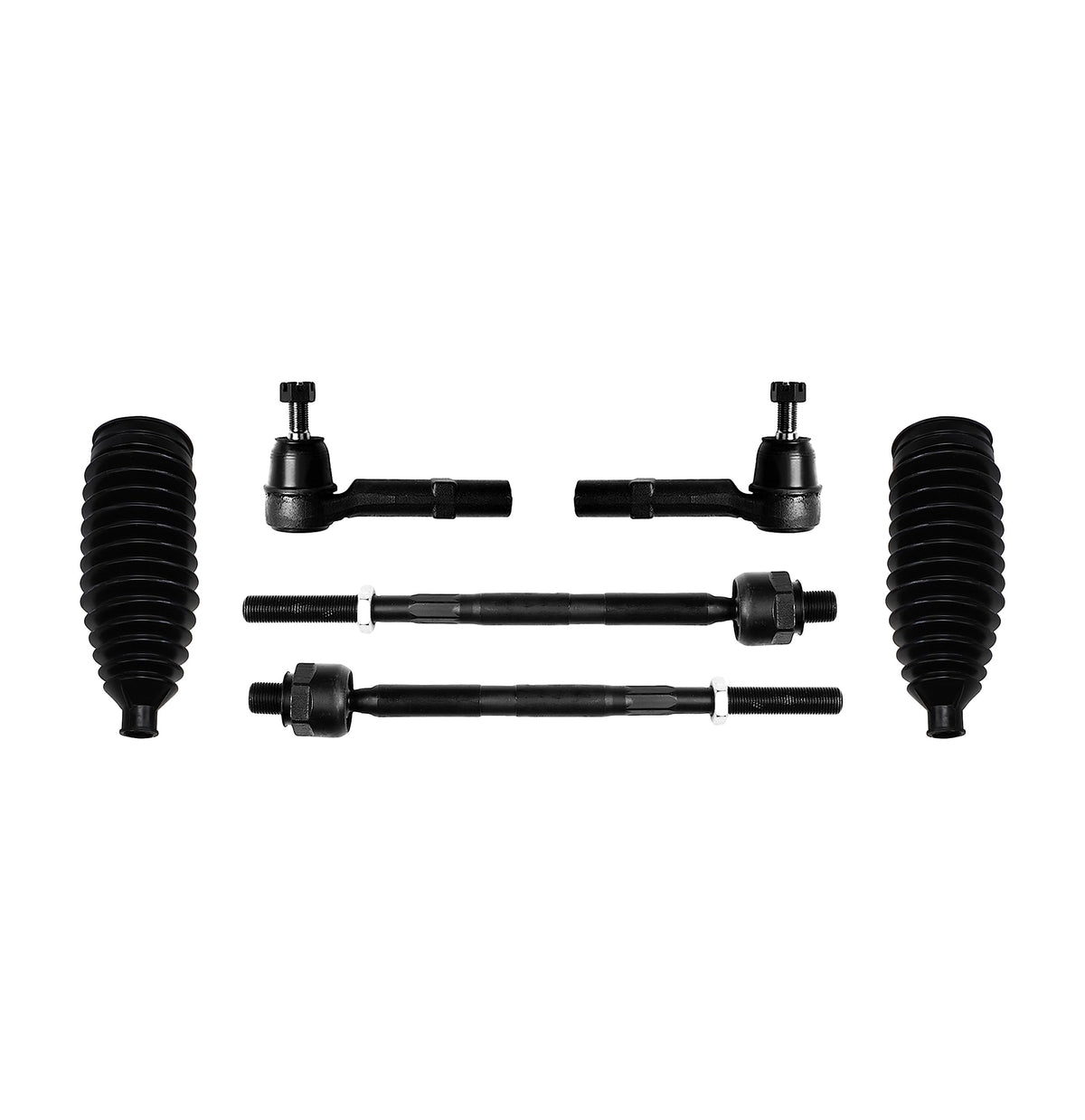 PartsW 6 Pc Inner Outer Tie Rod End Bellow Boot for GMC Acadia